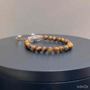 CW Manila - 6mm Tiger Eye Stones Adjustable Bracelet - Good Luck