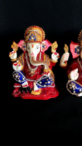 🕉️พระพิฆเนศเทพเจ้าแห่งความสำเร็จ    จากราชสถานอินเดีย ตกแต่งด้วยหินคลิสตัล สวยงาม สง่า เหมาะแก่การสักการะบูชา🕉️