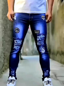 Celana Panjang Sobek Pria: Celana Panjang Sofjeans & Emblem Tambal Bordir