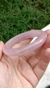 Pink Crystal Madagascar Pink Quartz Bangle 55mm 天然马达加斯加粉晶手镯 55mm