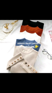 MANSET RAJUT inara blouse korea style kancing gold