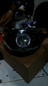 Reflektor HeadLamp Lampu Depan Mio Smile Plus Lampu Biled Ala Ala 2.5 Inci Fullset Super Terang