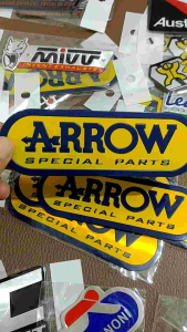 Stiker Emblem Knalpot Akrapovic  Bahan Aluminium Timbul Logo Knalpot