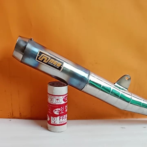 Knalpot Original Neo Speed Racing Motor RX King Standar Racing FullChroom Ujung Biru Suara Garing Padat