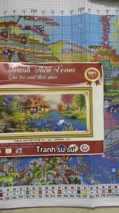 Tranh thêu kín Phong cảnh Hạnh phúc bình yên vs8110 kích thước 100 x 50 cm