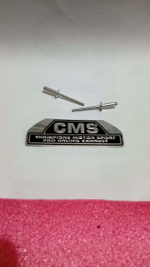 Emblem knalpot merek CMS Model timbul free paku rivet
