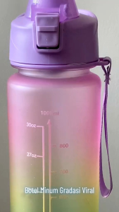 Botol minum viral gradasi ukuran 1 Liter / botol air minum