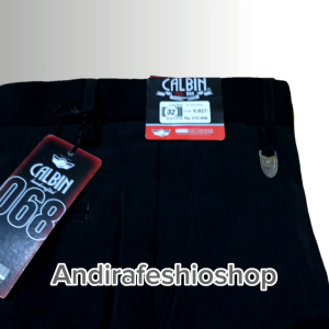 celana panjang pria merk calbin model formal kerja kantor bahan kain twist cowok pria dewasa