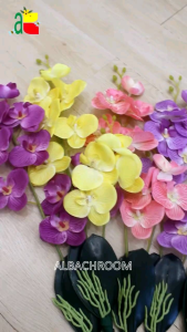 BUNGA ANGGREK ARTIFICIAL BUNGA ANGGREK PLASTIK DEKORASI RUMAH WEDDING GROSIR