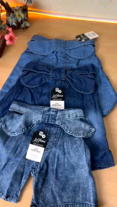 Celana Jeans Anak Kekinian Motif Waistband Ribbon/model pita