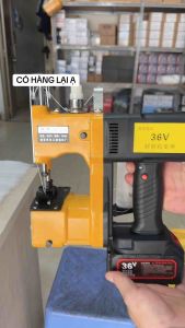 Máy may bao May vải địa dùng pin sạc 36V