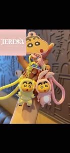 [TERESA] A248蜡笔小新可爱动物造型钥匙扣 | Rantai Kunci Shin Chan Haiwan Comel | Cute Animal Keychain 粉色兔子款/学生书包挂件