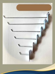 ตะขอเกาะตะแกรงแขวนสินค้า ขนาด 2นิ้ว 4นิ้ว 6นิ้ว 8นิ้ว 10นิ้ว 12นิ้ว ชุบซิงค์ 1แพ็ค10ชิ้น