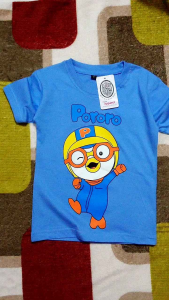 Baju Kaos Anak Pororo Pinguin Katun Premium 1-10 Tahun