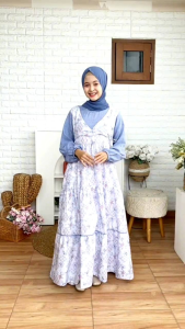 GAMIS TEEN KOREAN EDITION!! GAMIS ANAK TANGGUNG DAN REMAJA OOTD SIMPEL CASUAL CANTIK REMAJA WARNA BIRU HILYA BY CUTETRIK
