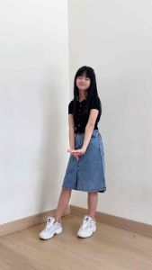 Rok Anak Perempuan Panjang 7/8 Rok Jeans Anak Perempuan Fashion Anak Perempuan NomenaKids 5192 5193