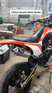 Knalpot KLX 150 - CRF 150 - D Tracker 150 - Wr 155 Type Veloz Untuk Spek mesin Standard Original Bintang Powerfull Exhaust