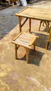 เก้าอี้ไม้ไผ่ 40x40x45 เซนติเมตร ขนาดกว้าง-ยาว 40x40 งานเจาะดี ราคาประหยัด
