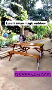 grosir murahkursi meja lipat bangku magic finishing Outdoor minimalis untuk cafe taman fila pantai