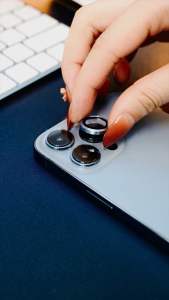 [ SUDAH 1 SET SESUAI TYPE HP ] Metal Ring Camera Lens Protector IPHONE 11 12 13 14 15 16 PRO MAX PLUS MINI Tempered Glass Pelindung Lensa Kamera Belakang