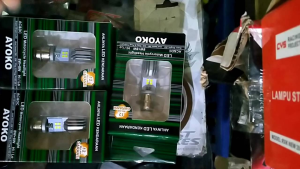 LAMPU DEPAN LED AYOKO 2 SISI M2B ORIGINAL H6 MOTOR BEBEK MATIC NYALA PUTIH TERANG