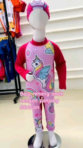 Baju Renang Anak Panjang Perempuan/ Cewe Motif Karakter Lucu Terbaru