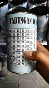 Celengan Target 10 Juta 50 Rb Blue White / Celengan Viral Tiktok