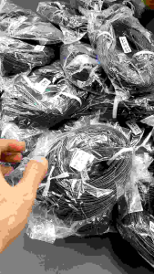 kabel awg 24 doubble 2x18 hitam strip putih / kabel awg 24 2x18 012 50M