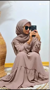 Rera Fashion - Gamis Lebaran 2025 / Gamis Crinkle Airflow