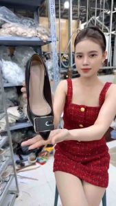 Giày nữ búp bê  gót 3p -5p  giày mũi nhọn êm chân