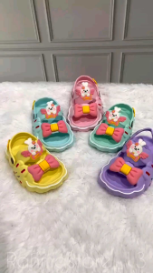 TERBARU SANDAL ANAK PEREMPUAN SLOP BAN DUA PITA KARAKTER LUCU SLIP ON JELLY TALI BELAKANG NYAMAN KEKINIAN DULUX 536E/D SIZE 20-30