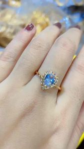 CINCIN EMAS DELIA BERLIAN PUTIH GIOK PERMATA CINCIN TITANIUM ANTI LUNTUR