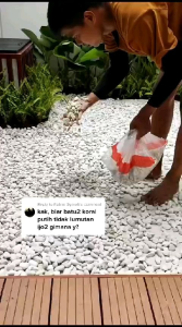 kain geotextile non woven 150 gram untuk alas batu taman 100x100 cm