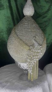 พานพุ่มเงิน พุ่มทอง งานเพชร สูงจากฐานถึงยอด 22 นิ้ว พุ่มเบอร์ 9 สวยมากจ้า