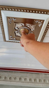 Fitting Lampu Ornamen 30x30 & Fitting Ornamen Plafon Hias PVC/GRC/ FITING TEMPEL / FITING HIAS PLAFON