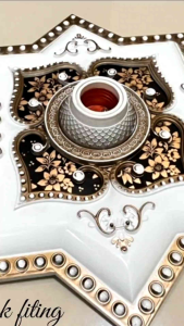 FITING hias plafon gypsum / PVC / GRC diameter 30 cm/FITING LAMPU ORNAMEN 30CM/ FITING LAMPU TEMPEL