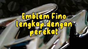 Emblem Motor 3D Timbul FINO Latin Warna CHROME/KROM Silver Mengkilap Sepasang Body Kanan & Kiri