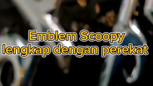 Emblem timbul 3D tulisan SCOOPY latin/gandeng warna CHROME/KROM mengkilap lengkap dengan perekat yang kuat / emblem motor Honda Scoopy latin & gandeng Motorcycle