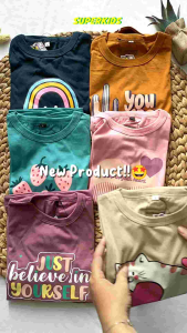 BAJU ANAK PEREMPUAN / KAOS ANAK PEREMPUAN LENGAN PANJANG KERUT SABLON SUPERKSIDCLOTH 1 - 11 TAHUN