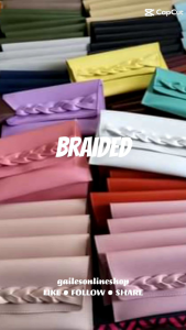BRAIDED ENVELOPE PHONE WALLET VEGAN LEATHER HIGH QUALITY BILLS WALLET