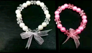 Grosir/Gelang Mutiara Pita Tali Karet Melar Viral Harga Untuk 1 Lusin(12 Pic Gelang)