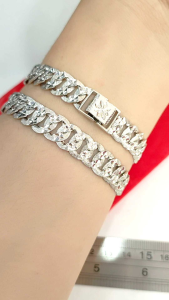 GELANG RANTE SISIK NAGA DEWASA PERAK 925 ASLI LAPIS MAS