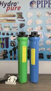 Filter housing 20 slim blue / Green NPT 3/4 w/bracket and spanner