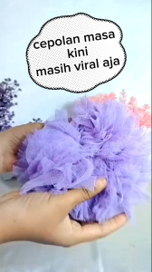 12 PICH CEPOL MINI SCRUNCHIE IKAT RAMBUT BAHAN TELLE MULTI LEMBUT