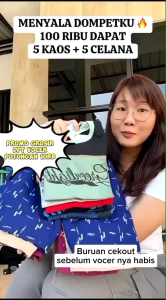 Promo 90 Ribu Dapat 5 Pasang Celana Chinos + Kaos Combet Setelan Baju Anak Laki-Laki Grosir Pakaian Cowok Terbaru Termurah