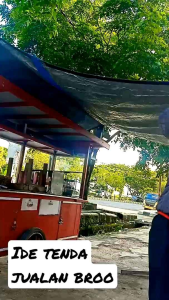 TERPAL ATAP GEROBAK WARUNG PNP BONGKAR PASANG