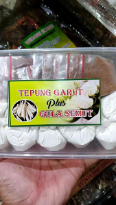 Tepung Garut gula semut - tepung Garut spesial - tepung Garut Imogiri - tepung Garut kotak isi 10 - oleh-oleh khas kota Jogja