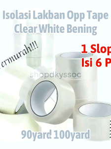 (1SLOP 6PCS) SOLASI LAKBAN 2INCH COKLAT BENING 90YARD 100YARD ISOLASI SOLATIP LAKBAN MURAH