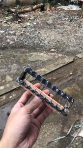 1pcs Cetakan Kastangel Opal 9 lubang Cetakan opal dengan gagang kayu Kitchenware kue putri salju