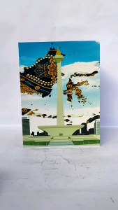 Celengan Jumbo Unik Motif MONAS Jakarta Dengan Kunci Ganda Murah COD